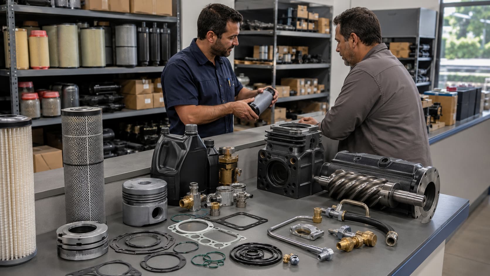 Loja de peças para compressores com pronta-entrega